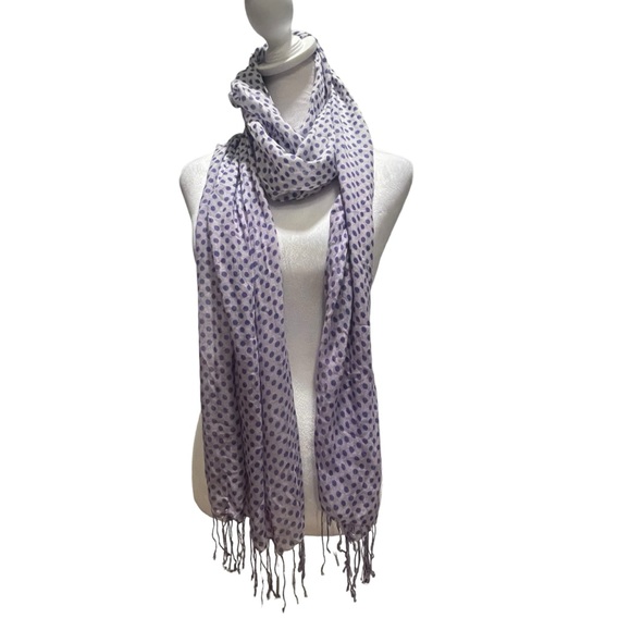 Accessories - Purple Polka Dot Scarf/Shawl. Fun and flirty style. Lightweight.